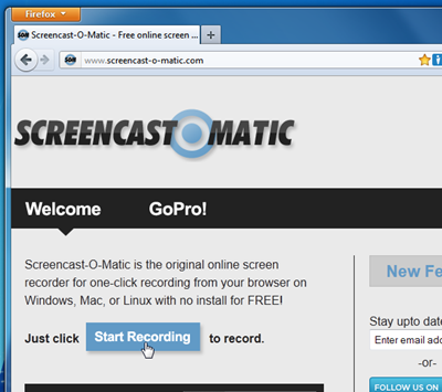 Screencast-O-Matic streaming video recorder