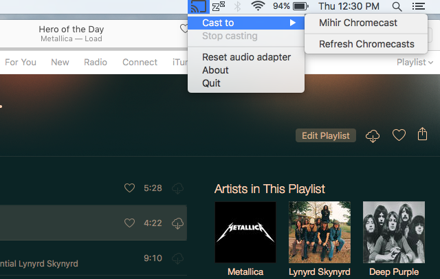 stream apple music to chromecast