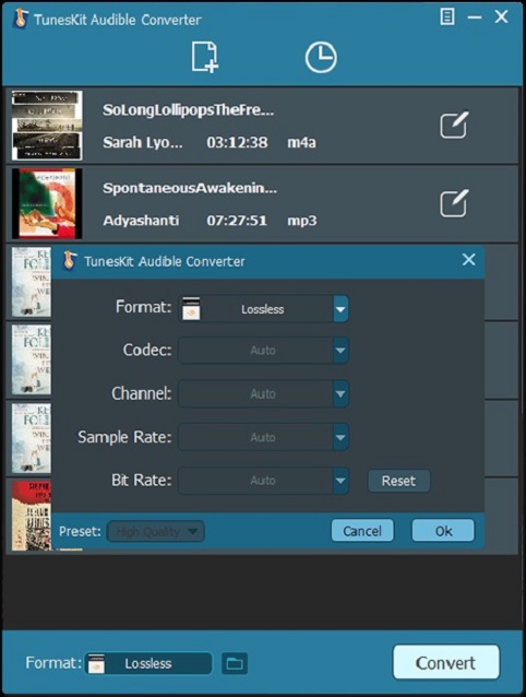 Select output format