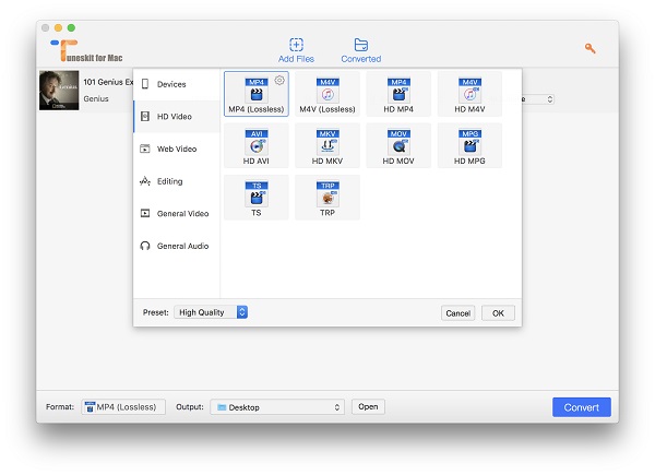 customize output settings