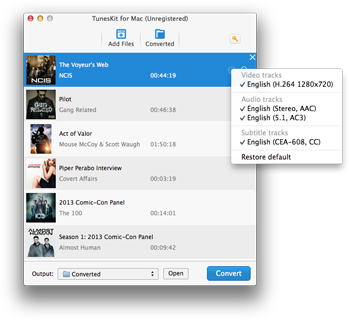 import itunes movies to Tuneskit