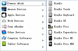 output formats of ebook converter