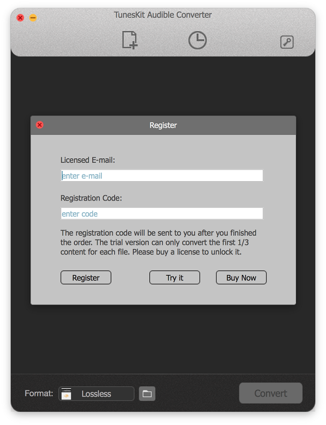 register ViWizard Audible Converter for Mac