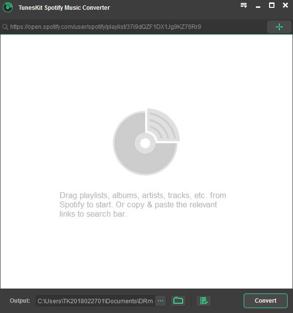 main interface of ViWizard Spotify music Converter